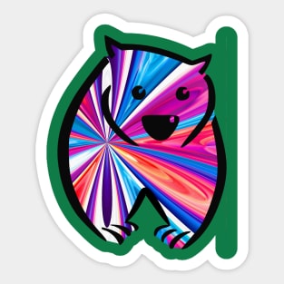 Colorful Wombat 2 Sticker